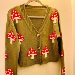 Cropped Mushroom Sweater